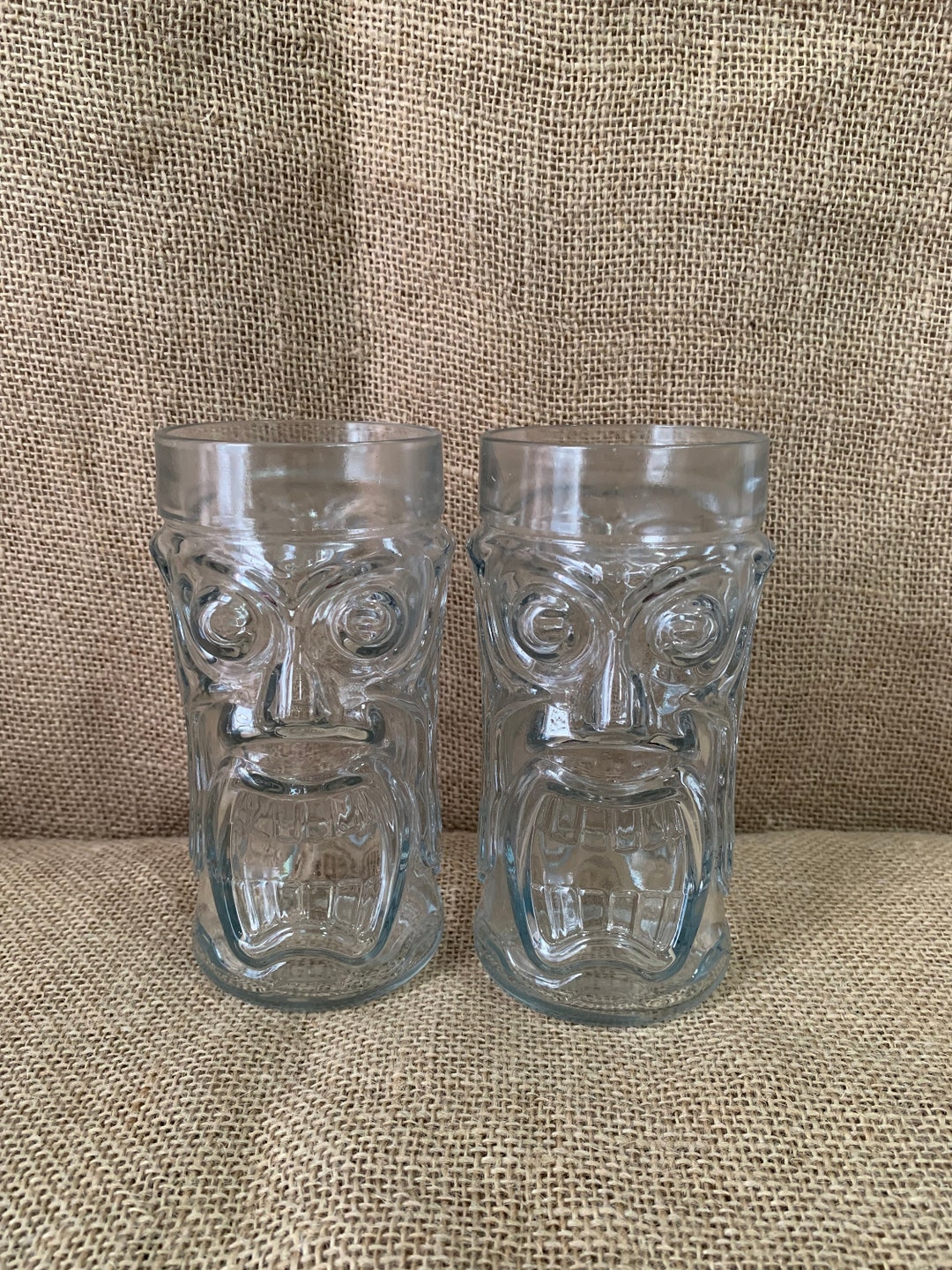 Vintage Tiki Glasses Anchor Hocking Set of 2 Etsy
