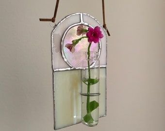 Stained glass Flower holder tube