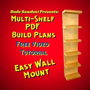 Multi-Shelf Unit Digital Build Plans: Easy Assembly (PDF)