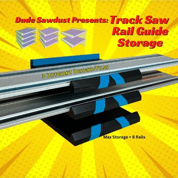 Track Saw Rail Guide Storage - PDF Build Plans