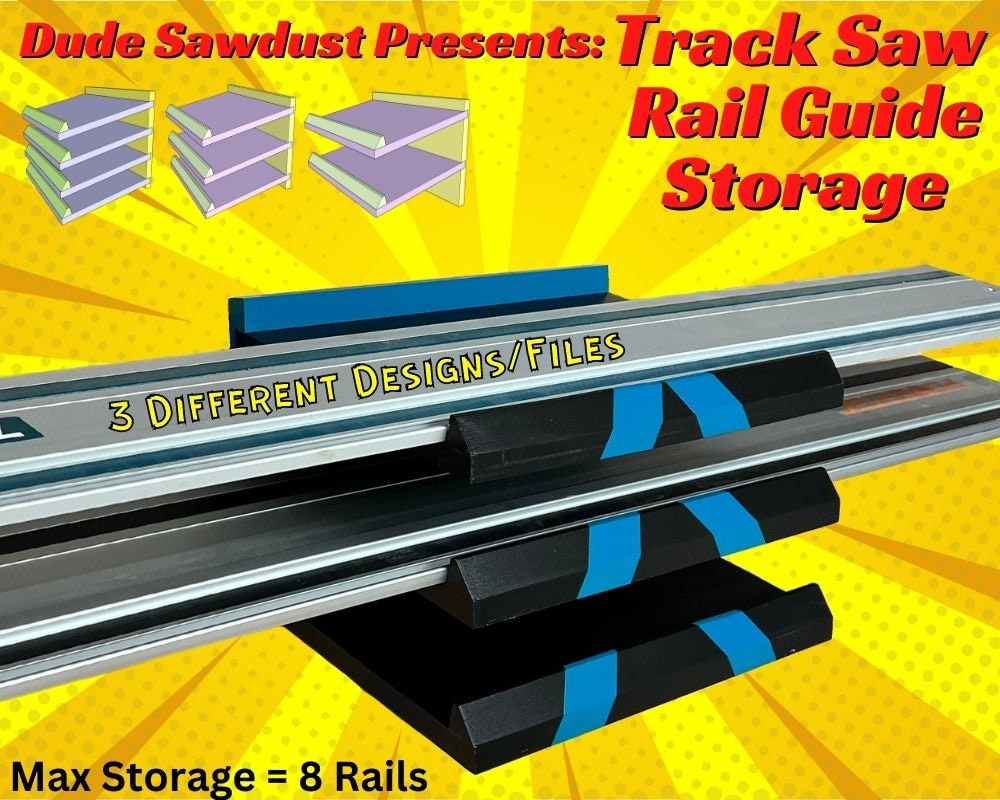 Track Saw Rail Guide Storage PDF Build Plans Etsy