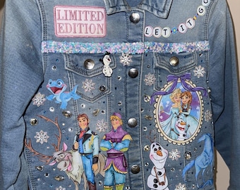 Giacca in denim personalizzata Frozen/Elsa / qualsiasi taglia / qualsiasi nome