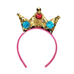Princess Peach Headband for Girls Handmade Royal Accessory