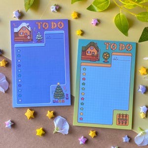 Cute Farming Video Game Inspired Notepad