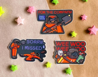 Deadly Company Video Game Fan Art Stickers