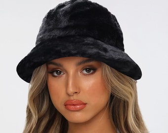 Cloche Hat Women, Faux Fur Hat for Women, Cloche Beanie, Fake Fur, Warm Hat, Fur Hat for Women, Female Winter Hat, Autumn Winter Hats