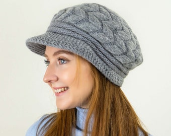 Berretto da strillone da donna, cappello invernale da donna caldo berretto scozzese, cappello da tassista violinista, cappello berretto, cappello slouchy caldo cappello invernale, cappello invernale da donna