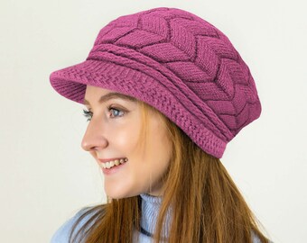 Berretto da strillone da donna, cappello invernale da donna caldo berretto scozzese, cappello da tassista violinista, cappello berretto, cappello slouchy caldo cappello invernale, cappello invernale da donna