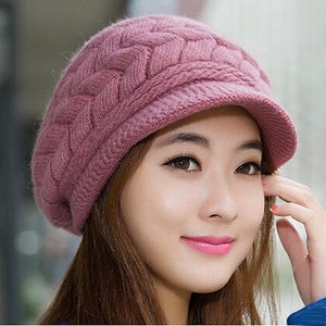 Newsboy Cap Women, Winter Hat for Women Warm Plaid Caps, Fiddler Cabbie Hat, Beret Hat, Slouchy Hat Warm Winter Hat, Winter Hat for Women