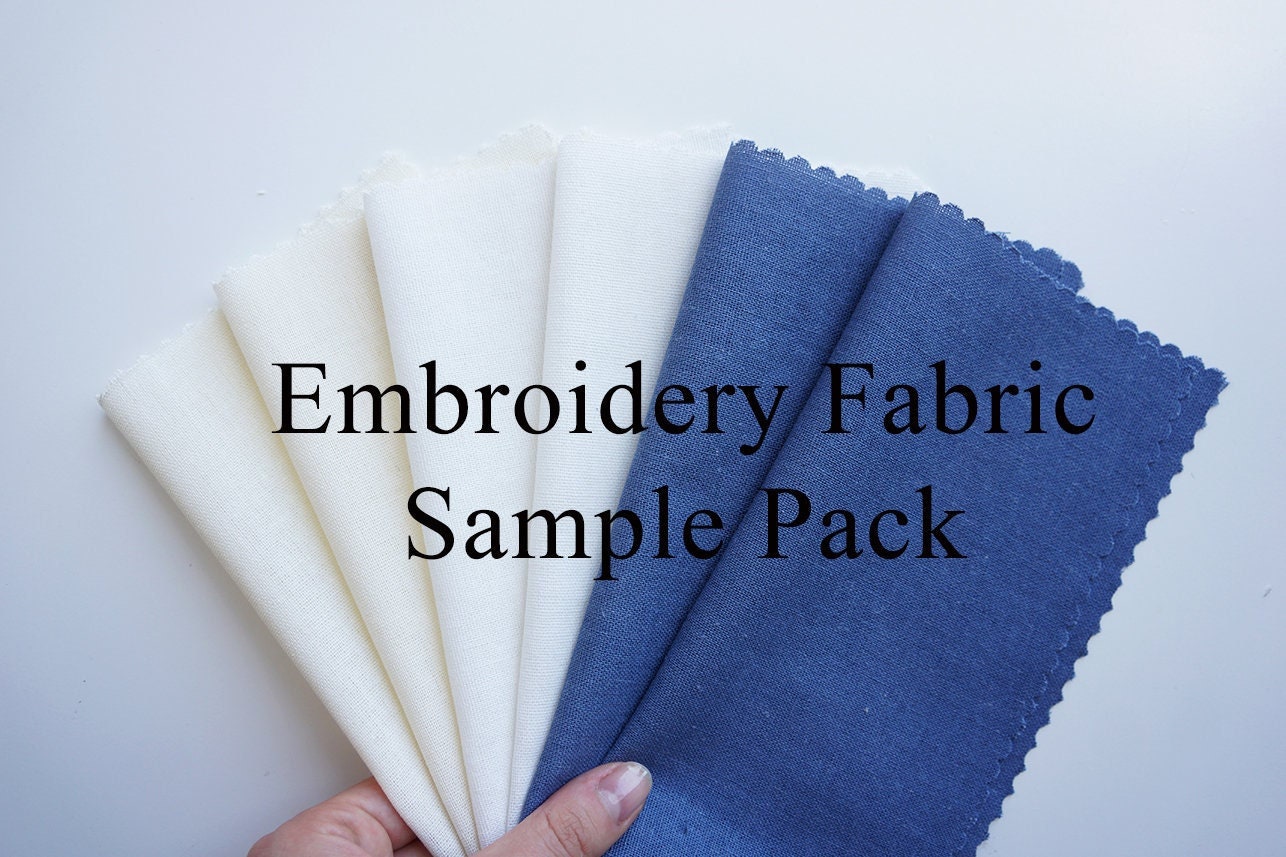 Sample Pack Embroidery Fabric, Linen Fabric for Hand Embroidery, Sample  Fabric Bundle, Cotton Linen Blend Fabric, DIY Needlework Crafts 
