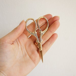 Vintage Gold Scissors | Stainless Steel Crafting Scissors | Cute Fabric Scissors | Gift for Crafty People | Gift for Crafter | Craft Lovers