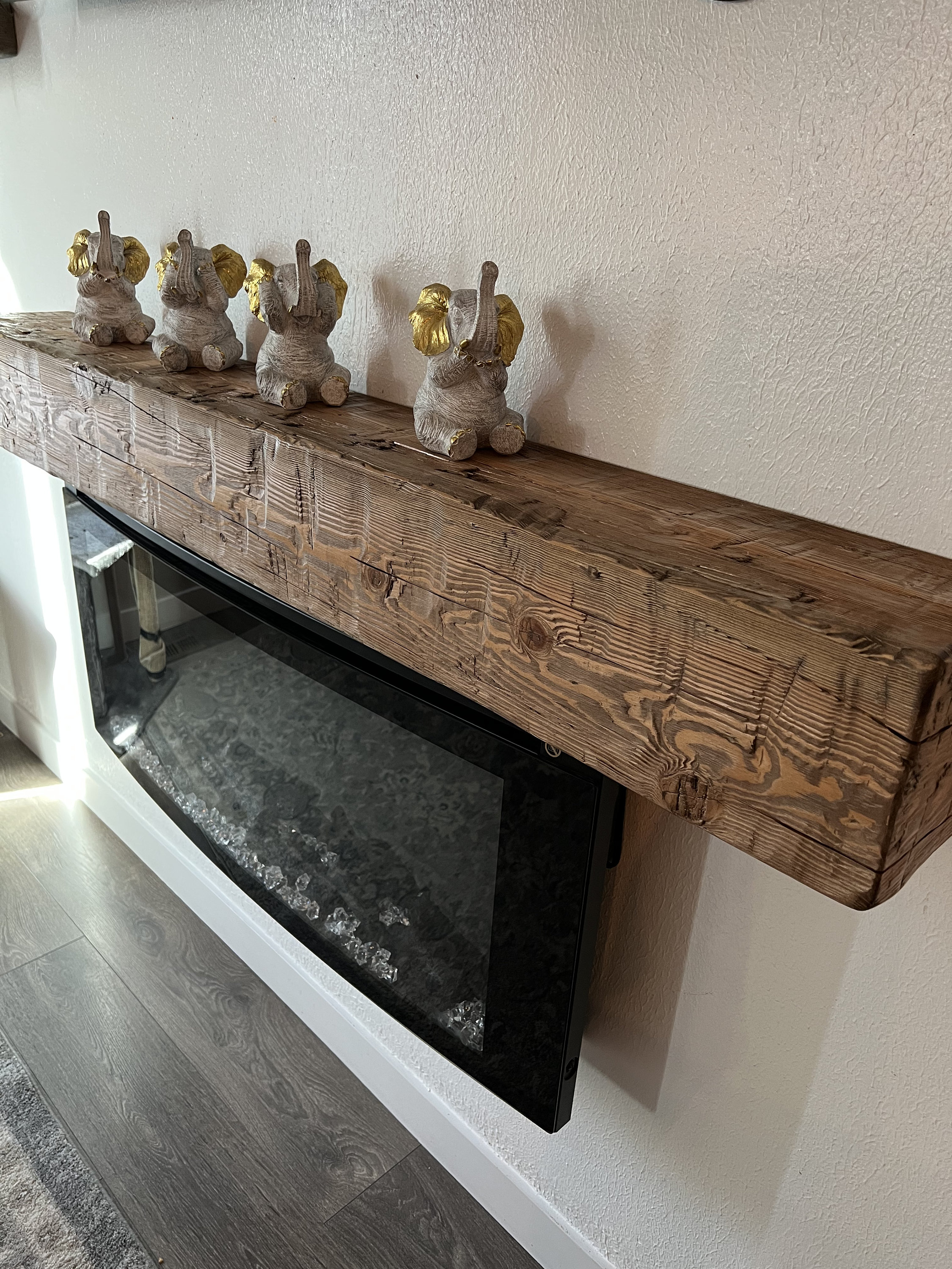 Fireplace Mantel Hand Hewn Mantle Distressed Mantle - Etsy