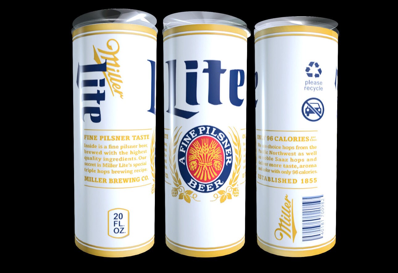 Miller Lite Tumbler Etsy