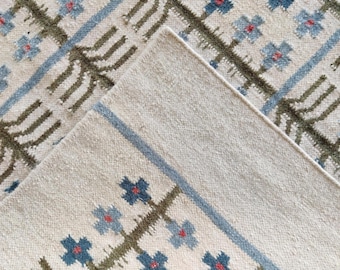 Vintage Kilim Rug: Scandinavian Modern Earth Tone Wool Flatweave (8x10, 9x12 ft