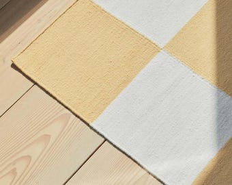 Neutral Cream Flatweave Wool Rug, 4x6 Handwoven Kilim, Small Beige and Pastel Pattern Area Carpet, Oriental Style