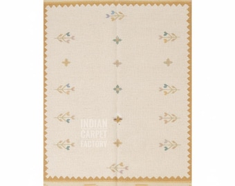 Vintage floral kilim Scandinavian Kilim Rug | Handwoven Wool Flat Weave | Minimalist Nordic Carpet | Geometric Boho Area Rug | Swedish kilim