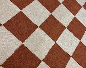 Swedish Kilim Rug | Scandinavian Wool Flatweave | Modern Handwoven Rug | Custom Size Wool Area Rug | Boho Neutral Scandinavian Decor