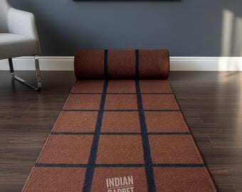 Handwoven Wool kilim, Brown Rug, Custom Durrie Rug, Scandinavian kilim wool Rug, Flatweave Rug, 6x9 8x10 9x12 For Living Room, Home Decor