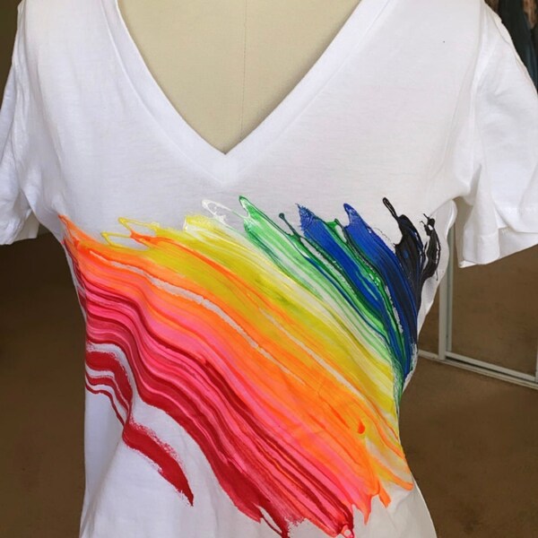 Fabric Paint T Shirt Etsy