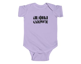 Hawaii Baby Gift Onesie - Aloha Grown - Hawaiian Baby Girl - Newborn Baby Boy - Unisex Kalo Taro Hawaii Onesie - Hawaii Birthday Keiki