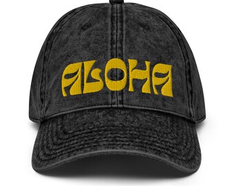 Hawaiian Retro Hat - Boho Aloha Vintage Hat - Groovy Cap