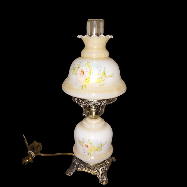 Vintage Gone With The Wind Style Hurricane Lamp