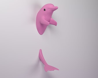 3D Dolphin Wall Decor -  Hanging Dolphin Art