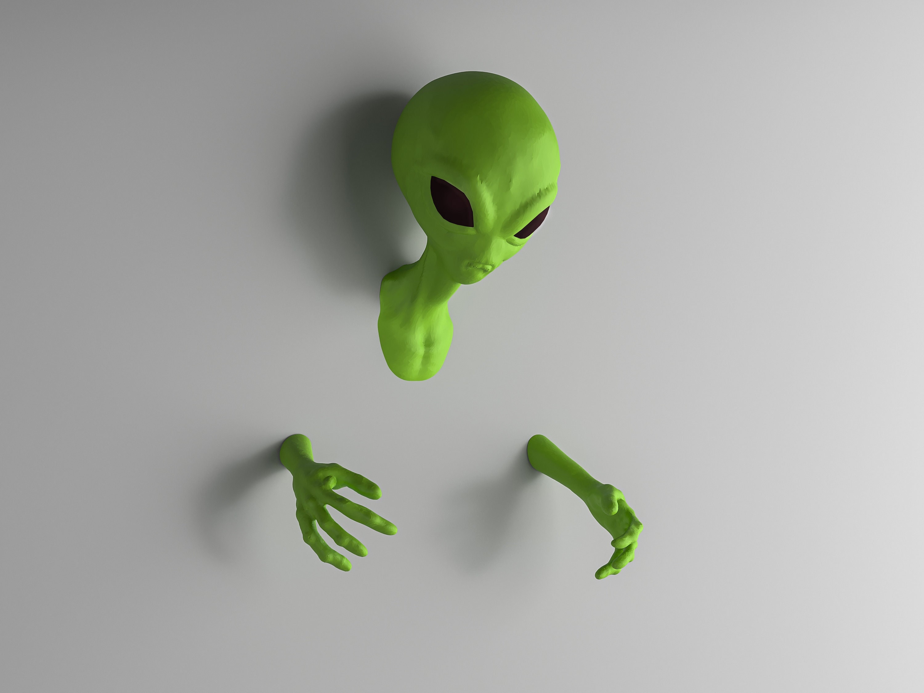 3D Alien Wall Decor – Sci-fi Room Art - Etsy