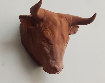 3D Bull wall decor- High detailet bull wall statue
