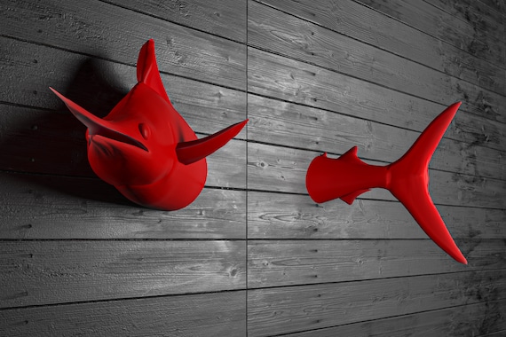 Swordfish Wall Art: 3D Printed Ocean Decor