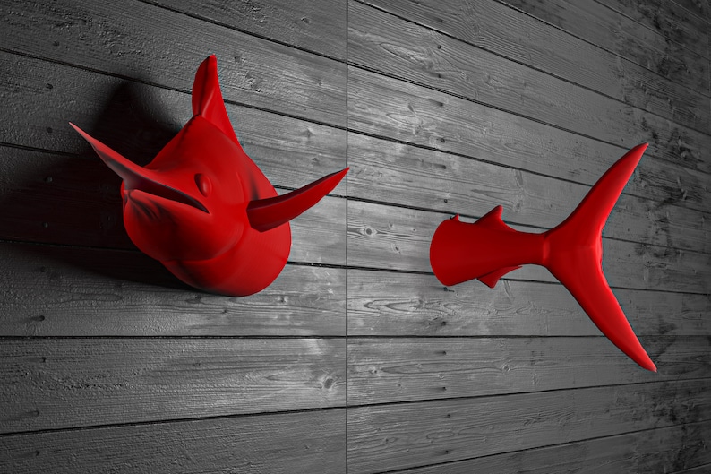 Swordfish Wall Art: 3D Printed Ocean Decor image 1