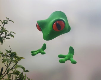 3D Tree Frog Wall Decor – Colorful Eyes,