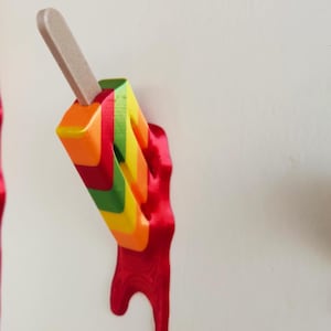 Decoración de pared de helado derretido: Divertido helado derretido para colgar en la pared. ¡No es una pegatina! ¡Es un producto 3D!