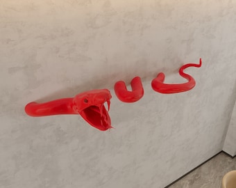 3D-muurdecoratie slang – tuinkunst, buitensculptuur