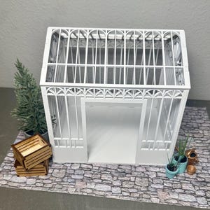 1:24 DIY Miniatur Wintergarten, Gartenhaus, Puppenhaus Orangerie