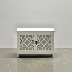 Carson Mirrored Buffet KIT, Miniature Sideboard, Dollhouse DIY Kit 1:12 Scale