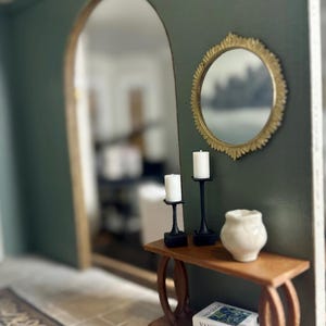 Gold Round Grecian Miniature Mirror, Dollhouse Mirror, 1:12 scale