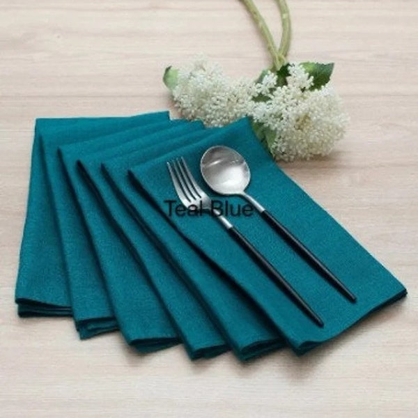 Teal Napkins Etsy