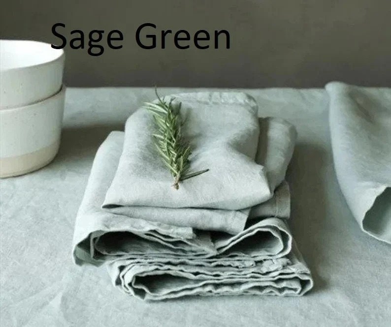 60PCS Sage Green Sewing Cloth Napkins Cotton Factory Wholesale Fabric  Serviette Gauze Table Towels Wedding Decoration Easter