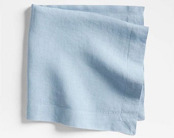 50er Pack Dusty Blue Servietten Boho Baumwoll-Servietten Perfekt für Hochzeitsdeko Servietten Küche Und Esszimmer Servietten Dusty Blue Waschbare Servietten