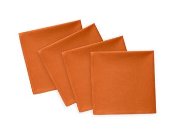 Paquet de 120 serviettes orange brûlé | de mariage en coton doux | Cadeau de pendaison de crémaillère | Serviettes de cuisine et de salle à manger | Serviettes lavables