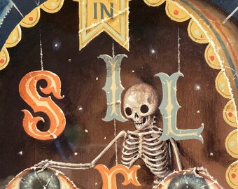 In Silence Skeleton Carnival Small Print by Jason Limon, 2019