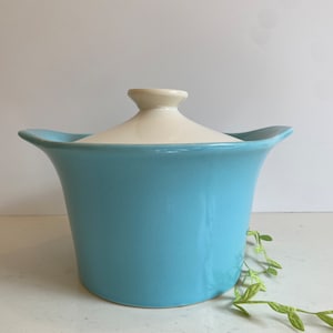 Mid Century Modern MCM Mint Color Lidded Casserole Pot