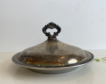 Sterling Silver Lidded Hotel Service Dish