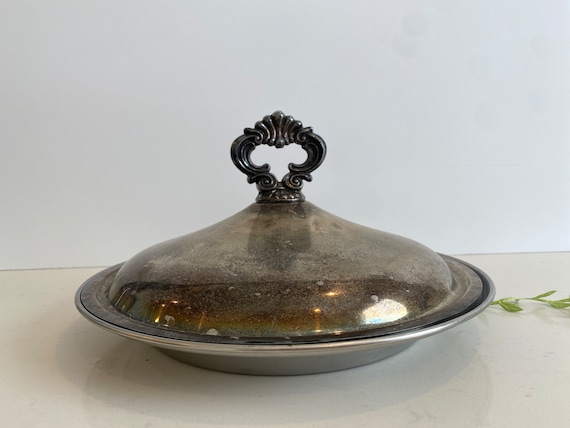Sterling Silver or Silver Plate Lidded Hotel Service Dish