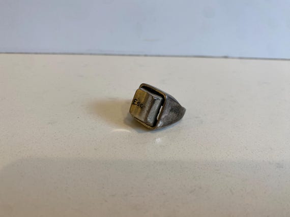 Vintage Nerd Ring -Escape Key Computer Keyboard R… - image 3