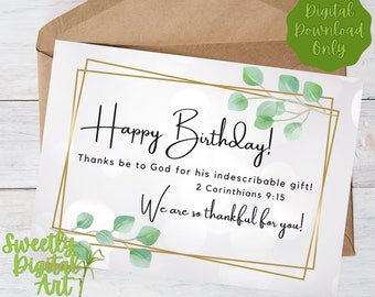 Printable Christian Birthday Card With Bible Verse - Happy Birthday ...