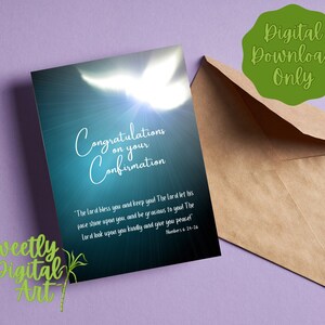 Confirmation Card - Instant Download - Catholic Confirmation Card - Holy Spirit Card - Printable Card for Confirmation - Download it Today!