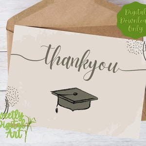 Abschluss-Dankeskarte - Sofortiger Download - druckbare Dankeskarte - Danke Lehrern, Lehrern, Eltern, Danke an alle, die geholfen haben!