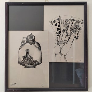Crystal Pick, fine art originele inkt schilderij op papier.